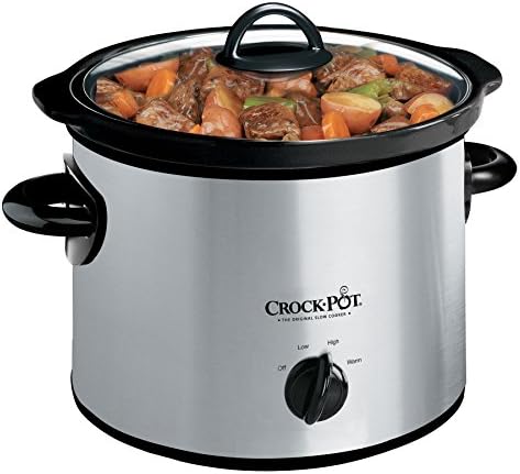 Crock-Pot 3 Quart Manual Slow Cooker – Silver stfxa2 6z2x53