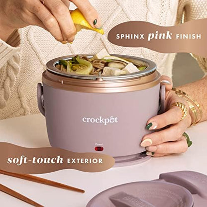 Crock-Pot Electric Lunch Box Food Warmer 20oz – Blush Pink dvp3nd hrujkk