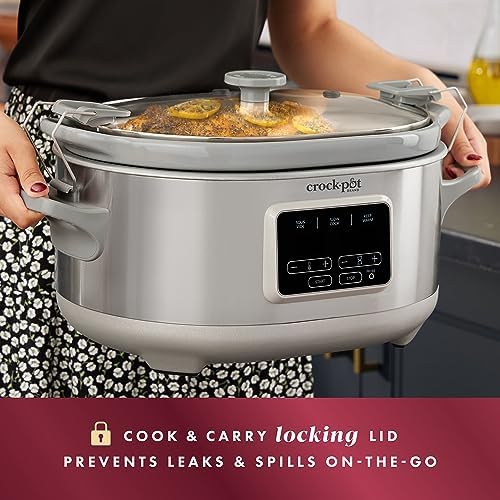 Crock-Pot 7 Quart Programmable Cook & Carry Slow Cooker md9znr tutqbf