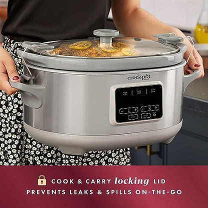 Crock-Pot 7 Quart Programmable Cook & Carry Slow Cooker md9znr tutqbf