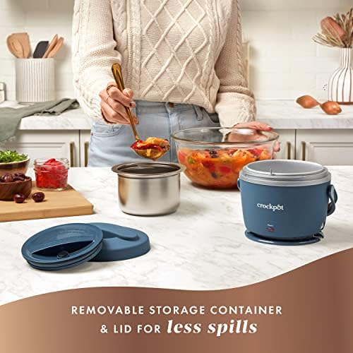 Crock-Pot Electric Lunch Box Food Warmer 20oz – Faded Blue kwd5x3 5tthjr