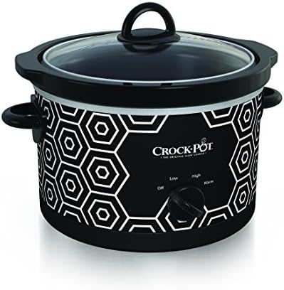 Crock-Pot 4.5 Quart Portable Slow Cooker – Black & White tjdwg7 zduxme