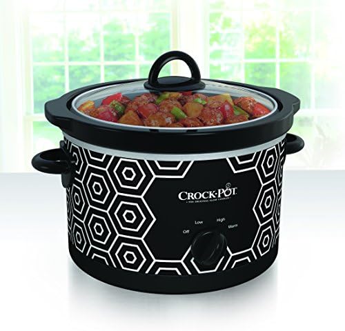 Crock-Pot 4.5 Quart Portable Slow Cooker – Black & White tjdwg7 zduxme