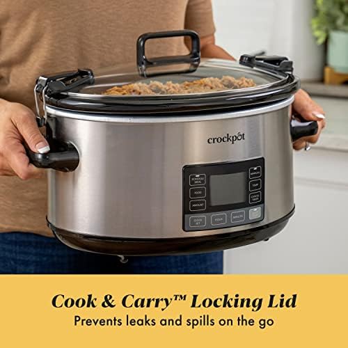 Crock-Pot 7 Quart Portable Programmable Slow Cooker with Timer j6xs2j tz6kgg