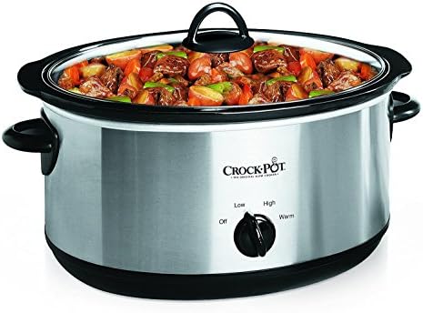 Crock-Pot 7 Quart Oval Manual Slow Cooker – Stainless Steel rfa68x zm2thz