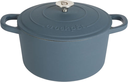 Crock-Pot 3 Quart Enameled Cast Iron Dutch Oven – Aqua nxy4av wyfd5b