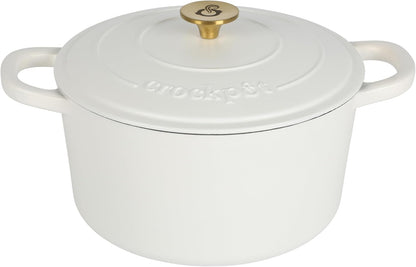 Crock-Pot 3 Quart Enameled Cast Iron Dutch Oven – Aqua nxy4av wyfd5b