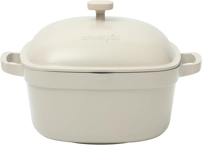 Crock-Pot 3 Quart Enameled Cast Iron Dutch Oven – Aqua nxy4av wyfd5b