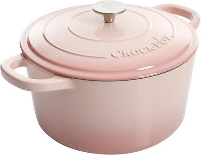 Crock-Pot 3 Quart Enameled Cast Iron Dutch Oven – Aqua nxy4av wyfd5b